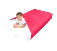 WIQUYBML Sábanas sensoriales para Cama matrimonial/Queen para Adultos, Manta de compresión, Ropa de Cama cómoda para Dormir Que Ayuda a Relajarse por la Noche (Rojo, individual/69x132cm)