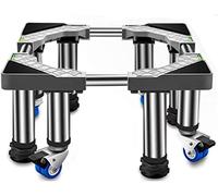 WIQUYBML Soporte Ajustable para Lavadora, Carrito para electrodomésticos de 45 a 65 cm, Ruedas para frigoríficos de Acero Inoxidable, Elevador Vertical para Aire Acondicionado, Gris - 30 cm