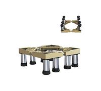 WIQUYBML Soporte Grande para macetas de Exterior, Ajustable de 40,6 cm a 63,5 cm de Largo/Ancho. Incluye Carrito para refrigerador, Secadora y Lavadora. Altura Total: 37 cm. Estante Alto.