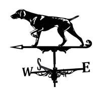 WIQUYBML Veleta con Adorno de Animal Veleta de Perro Retro Veleta de Metal para jardín Patio Jardín Decoración de Viento Suministros de decoración Artesanal, Sabueso Negro