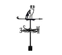 WIQUYBML Veleta con Forma de Perro, Adorno de Metal con Forma de Animal, Veleta de dirección para Montaje en Techo, Ideal para Exteriores, Casas de Campo, Patios, Jardines y cenadores, Bord