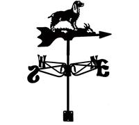 WIQUYBML Veleta de Acero Inoxidable con Forma de Perro, Herramientas de medición, Figura de Perro meteorológico, indicador de dirección práctico, Escena de Granja, hogar, jardín Exterior, a