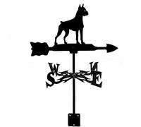 WIQUYBML Veleta indicadora de dirección meteorológica para jardín, decoración de Patio, Acero Inoxidable, Veleta con Forma de Perro, 35 x 50 cm.