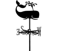 WIQUYBML Veleta metálica con Forma de Ballena, Que Indica la dirección del Clima, Ideal para Decorar Jardines y Granjas al Aire Libre.