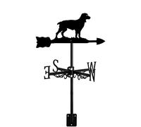 WIQUYBML Veleta metálica con Forma de Perro alemán de Pelo Corto, con Soporte para Techo, para decoración de Patios, Granjas, Jardines y Exteriores, D(C)