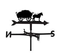 WIQUYBML Veleta metálica con Forma de Perro, Veleta para Exteriores, para tejado, jardín, decoración de Patio, Herramienta de medición e indicación meteorológica (Caballo).
