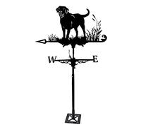 WIQUYBML Veleta metálica Retro con Forma de Perro Salchicha en el césped, Ideal para estacas de jardín, Patios y techos. Fácil de Instalar y Usar. Herramienta para medir la dirección del Vi