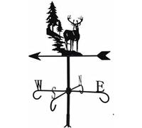 WIQUYBML Veletas para techos, Veleta de Ciervo del Bosque, Indicadores de dirección del Viento para Exteriores, Techo, jardín, montaña, decoración de Patio, Veleta de Granja de Hierro fundi