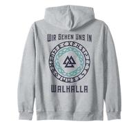 Wir Sehen UNS In Walhalla (Declaración vikinga Alemana) Sudadera con Capucha