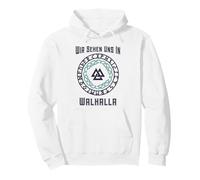 Wir Sehen UNS In Walhalla (Declaración vikinga Alemana) Sudadera con Capucha