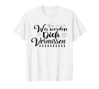 Wir Werden Dich Vermissen Despedida de Amigos con Firma Camiseta gráfica económica