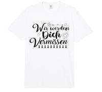 Wir Werden Dich Vermissen Despedida de Amigos con Firma Comfort Colors Adult Heavyweight T-Shirt