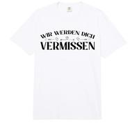 Wir Werden Dich Vermissen Despedida de Amigos con Firma Comfort Colors Adult Heavyweight T-Shirt