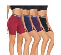 wirarpa Boxer Mujer Modal Bragas Pantalónes Cortos Boxers Anti Rozaduras Culotte Shorts con Entrepierna Pack de 4 Multicolor Tamaño S