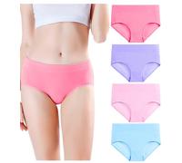 wirarpa Bragas de Algodon Mujer Braguitas Culottes Cómodo Pantalones 4 Pack Talla S