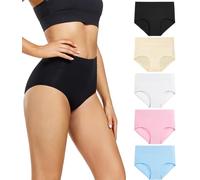 wirarpa Bragas Mujer Algodón de Cintura Alta Ropa Interior Pack de 5 Talla 3XL