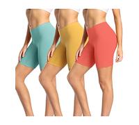 wirarpa Bragas Mujer Leggings Cortos Boxer Algodon Shorts Pantalones Deportivas para Running, Yoga y Ejercicio Pack de 3 Tamaño L