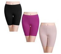 wirarpa Bragas Mujer Leggings Cortos Boxer Algodon Shorts Pantalones Deportivas para Running Yoga y Ejercicio Multicolor Pack de 3,Talla XL
