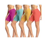 wirarpa Bragas Mujer Leggings Cortos Boxer Algodon Shorts Pantalones Deportivas para Running, Yoga y Ejercicio Multicolore Pack de 4 Tamaño M