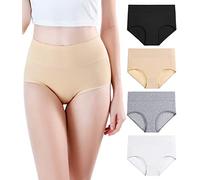 wirarpa Bragas Mujer Talle Alto Culotte Modal Suave Braguitas Tallas Grandes Pack de 4 Multicolor Talla 3XL