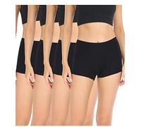 wirarpa Bragas Pantalónes Cortos Mujer Culotte Shorts Braguitas Boxer Algodon con Entrepierna Algodón Pack de 4 Negro Talla M