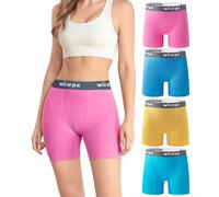 wirarpa Bragas Pantalones Mujer Leggings Cortos Boxer Algodon Antirozaduras Shorts Mallas Cortas 5,5” Inseam Pack de 4 Multicolor Talla XXL