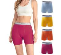 wirarpa Bragas Pantalones Mujer Leggings Cortos Boxer Algodon Antirozaduras Shorts Mallas Cortas 5,5” Inseam Pack de 4 Multicolor Talla XXXL