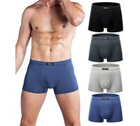 wirarpa Calzoncillos Bóxers Hombre Microfibra Ropa Interior Multicolor Underwear Trunks Pack de 4 Tallas L