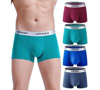 wirarpa Calzoncillos Hombre Boxer Algodon Bóxers Ropa Interior Pack de 4 Tallas 2XL