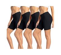 wirarpa Leggings Cortos Boxer Mujer Algodon Shorts Bragas Pantalones Negro Pack de 4 Tamaño M