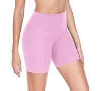 wirarpa Pantalones Cortos Deportivos para Mujer Pantalones Cortos de Yoga de Cintura Alta Mallas Cortas de Mujer para Yoga Correr Fitness Ciclista Gym Running Rosa Talla Medio