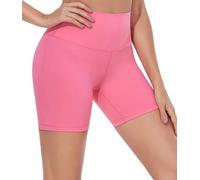 wirarpa Pantalones Cortos Deportivos para Mujer Pantalones Cortos de Yoga de Cintura Alta Mallas Cortas de Mujer para Yoga Correr Fitness Ciclista Gym Running Sorbet Rosa Talla Pequeño