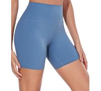 wirarpa Pantalones Cortos Deportivos para Mujer Pantalones Cortos de Yoga de Cintura Alta Mallas Cortas de Mujer para Yoga Correr Fitness Ciclista Gym Running Iceberg Azul Talla Extra Grande