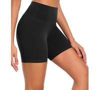 wirarpa Pantalones Cortos Deportivos para Mujer Pantalones Cortos de Yoga de Cintura Alta Mallas Cortas de Mujer para Yoga Correr Fitness Ciclista Gym Running Negro Talla Extra Grande