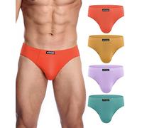 wirarpa Slip Microfibra Hombre Modal Ropa Interior Briefs Calzoncillo para Hombre Multicolor, Pack de 4 Tamaño L