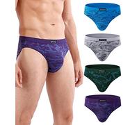 wirarpa Slip Microfibra Hombre Modal Ropa Interior Briefs Calzoncillo para Hombre Pack de 4 Multicolor Talla L