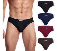 wirarpa Slip Microfibra Hombre Modal Ropa Interior Briefs Calzoncillo para Hombre Pack de 4 Multicolor Tamaño XXL
