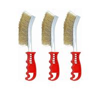 Wire Brush Set, 9 Pieces Manual Wire Brushes Rust Remover Brush, Hard Metal Brush Brass Wire Brush Set for Weld and Rust Cleaning