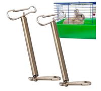 Wire Cage Bottle Holder, Spring Buckle Water Dispenser Fastener, Alloy Spring 2PCS Drinking Buckles, Cage Accessories for Rabbits, Guinea Pigs, Hamsters, (5.12 Inches)