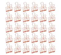 Wire Clips 2 Inch Wide, Hollow - Out Metal Paper Clamps for Home Office School, Strong Steel Clips with Smooth Edges, 30 Pcs Pack (Oro rosa)