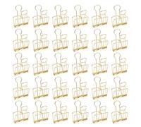 Wire Clips 2 Inch Wide, Hollow - Out Metal Paper Clamps for Home Office School, Strong Steel Clips with Smooth Edges, 30 Pcs Pack (Oro)