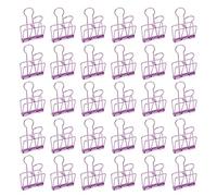 Wire Clips 2 Inch Wide, Hollow - Out Metal Paper Clamps for Home Office School, Strong Steel Clips with Smooth Edges, 30 Pcs Pack (Púrpura)