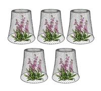 Wire Cloche Plant Protector - Plant Protectors From Animals | 5pcs Keep Squirrels Out Of Flower Pots |Metal Wire Squirrel Barrier For Flower Pots, Garden Protection From Animal, Innovative Mesh Design