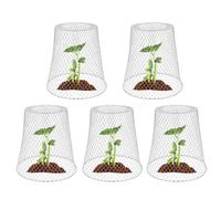 Wire Cloche Plant Protector - Plant Protectors From Animals | 5pcs Keep Squirrels Out Of Flower Pots |Metal Wire Squirrel Barrier For Flower Pots, Garden Protection From Animal, Innovative Mesh Design