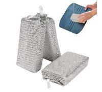 Wire Dishwashing Rag, Non Scratch Dish Wash Cloths, 3X Portable Wire Dishcloth for Cookware Sinks Dishes Stove Tops, Kitchen Cleaning Supply for Home, Durable Cloth Scrubbing and Washing Dishes