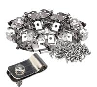 Wire Fence Clips - Fence Wire Clips | Wires Clamps for Woodworking | WireClamps Clip fôr Protecting Chickens Rabbits Pets for Mounting 12-16 Gauge Welded | Fences Wires Clamps Stainless Steel