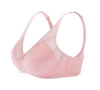 Wire-Free Front-Closure Sports Bra For Women - Breathable Lace with Posture Support & Full-Coverage Anti-Sag Design Seniors(A-4-pink,44)