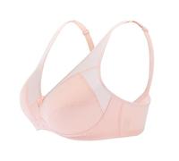 Wire-Free Front-Closure Sports Bra For Women - Breathable Lace with Posture Support & Full-Coverage Anti-Sag Design Seniors(A-4-rose Gold,44)