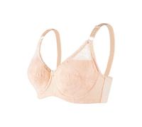 Wire-Free Front-Closure Sports Bra For Women - Breathable Lace with Posture Support & Full-Coverage Anti-Sag Design Seniors(A-6-pink,44)