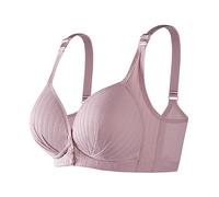 Wire-Free Front-Closure Sports Bra For Women - Breathable Lace with Posture Support & Full-Coverage Anti-Sag Design Seniors(A-3-purple,36)